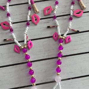 Red Rose Jade & Rose Quartz Baddie Barefoot Sandals